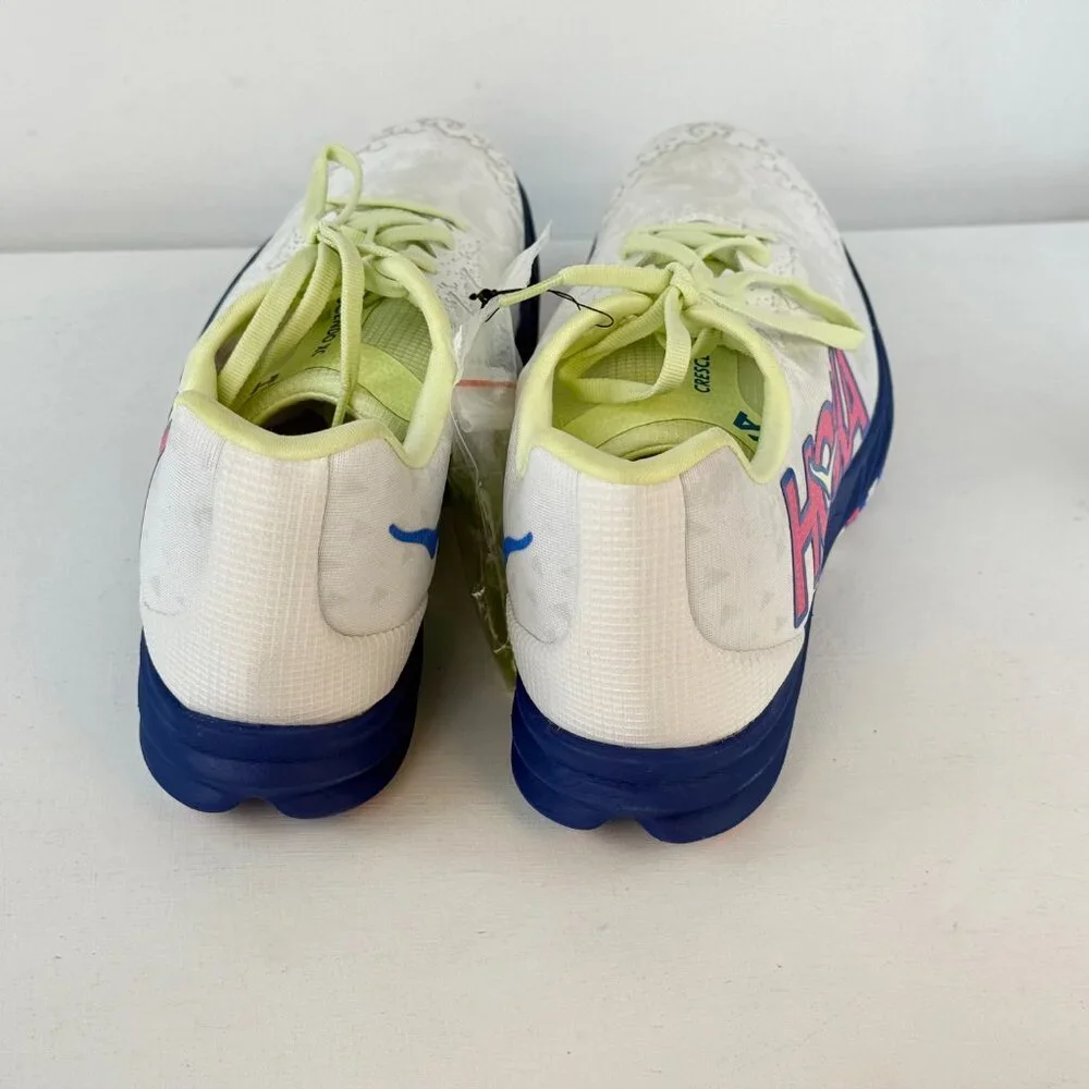 M 11, W 12.5 - HOKA Crescendo XC Cross Country Shoes - White/Blueberry